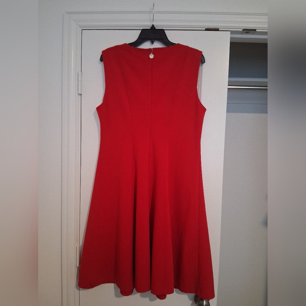 Tommy Hilfiger Vibrant Red Midi Dress - Picture 5 of 8